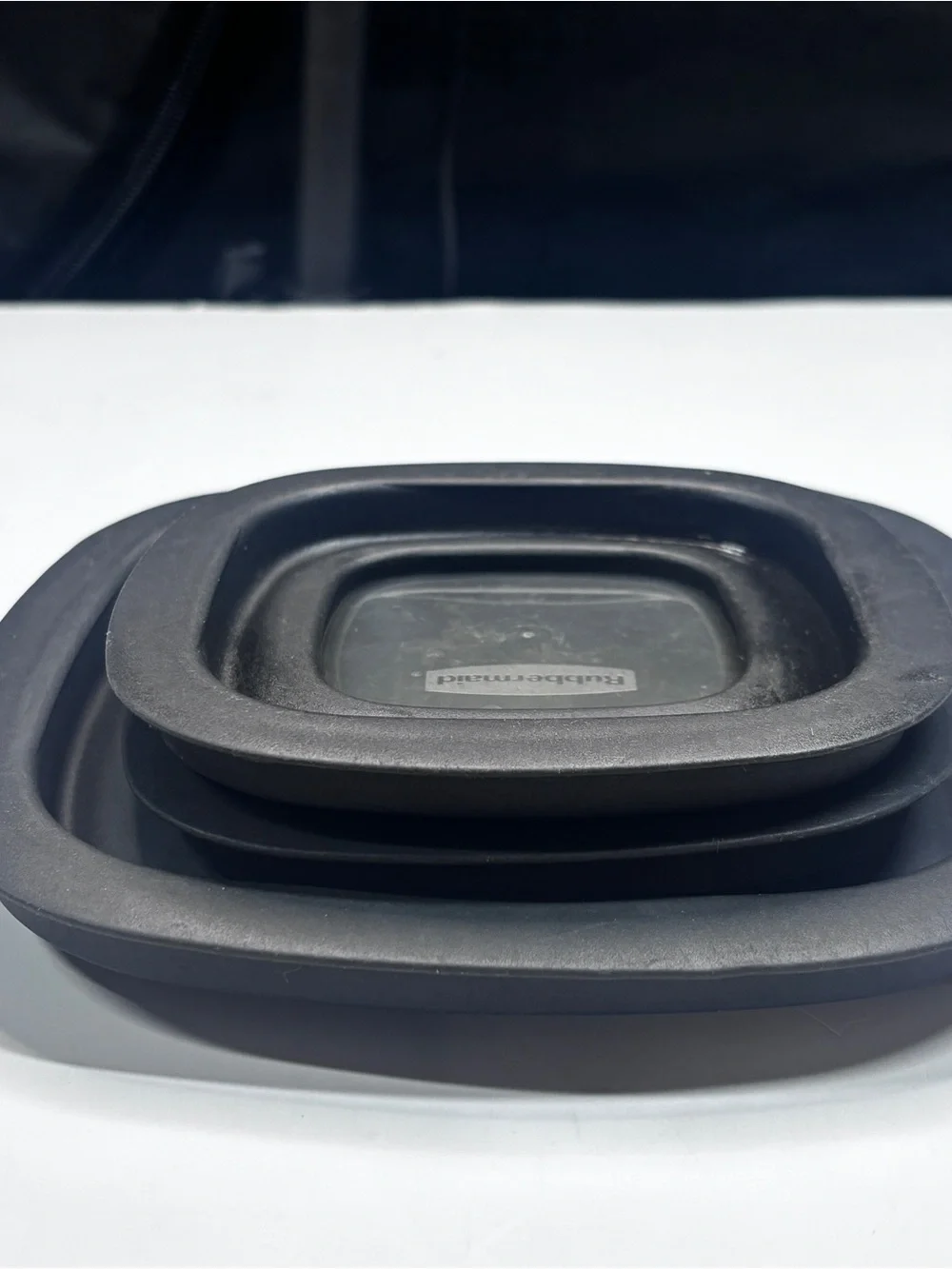 3 Rubbermaid Premier Container Replacement Lids ONLY Window Slate Gray